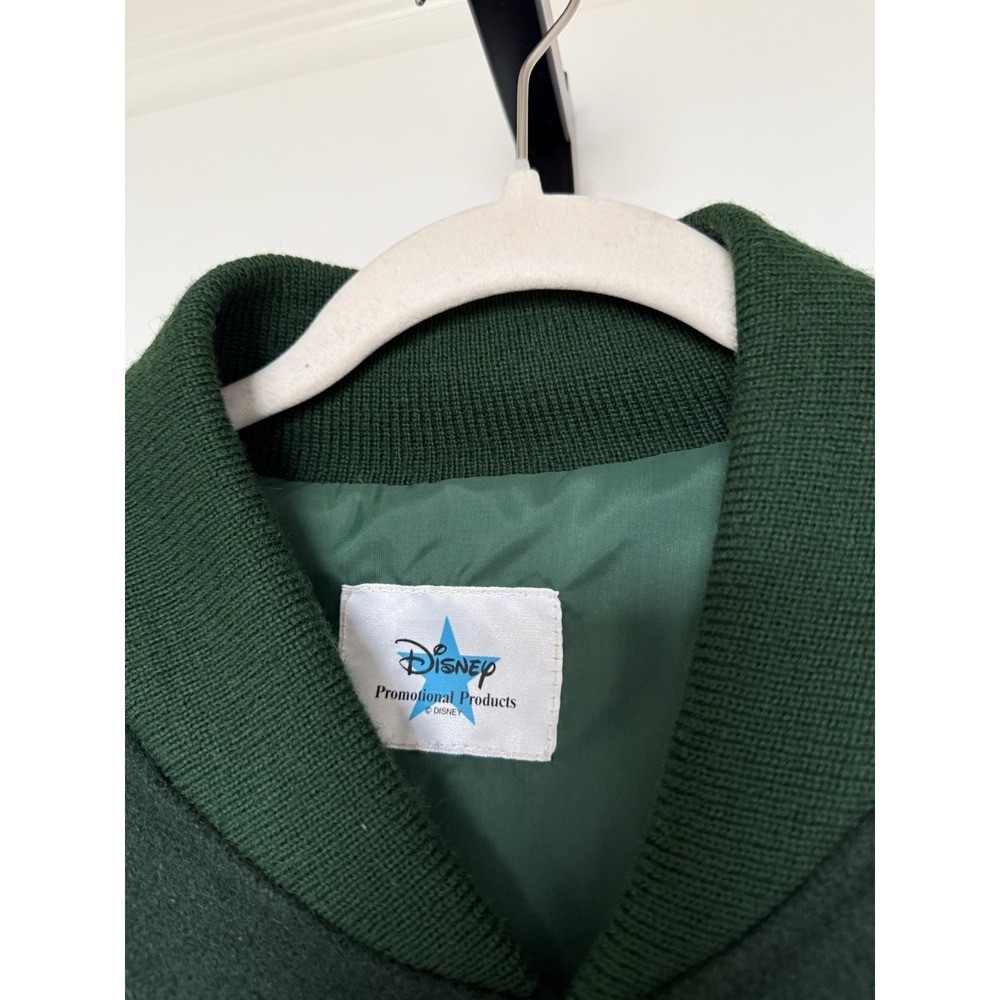 VTG Disney Lion King Animation Crew Letterman varsity jacket Size L Rare Green - Picture 4 of 8